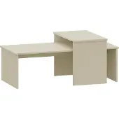 En.casa Set de 2 tables 'Sotapim' rectangulaires sable