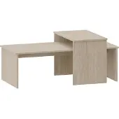 En.casa Set de 2 tables 'Sotapim' rectangulaires en travertin