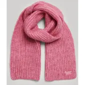 Superdry Femme Écharpe en Maille Côtelée Rose Taille: 1Taille
