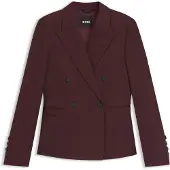 BOSS Veste Slim en twill de laine vierge