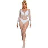 Subblime 952396 - combinaison brillante à strass (blanc) - S-L