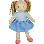 Heless Stoffpuppe "Pippa" mit Kleidchen zum An- und Ausziehen, 22 cm