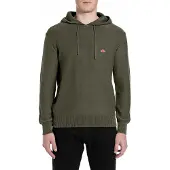 Replay pour homme. UK4865.000.G21280G Sweat à capuche en coton kaki tricoté (L), Marron, Casuel, Vert