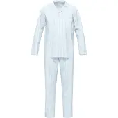 Seidensticker Pyjama long bleu clair / blanc