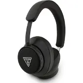 GUESS Écouteurs Bluetooth ENC Saffiano Triangle Logo On-Ear - Noirs