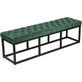CLP Banquette avec cadre en métal et assise en velours Vert