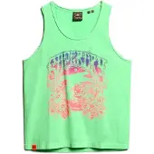 Superdry Psych Surf Graphic Racer Sleeveless T-shirt Vert 2XS Femme