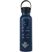 Runbott Real Betis Firmas+escudo 600ml Thermal Bottle Bleu