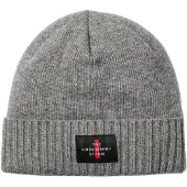 The Mountain Studio Cashmere Mix Cross Logo Beanie Gris