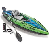 Intex - Bateau Kayak gonflable Challenger K1 Set, jusqu'à 100kg - vert, 68305NP