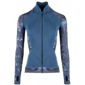BEUCHAT Atoll Long Sleeve Full Zip Rash Guard Bleu XL Femme