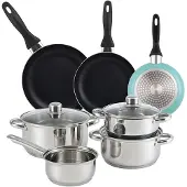 Wellhome Ensemble De Casseroles Et Poêles Pk8190 10 Pièces