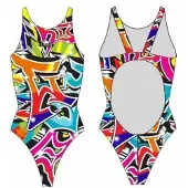 Turbo Graffiti Pro Resist Swimsuit Multicolore M Femme