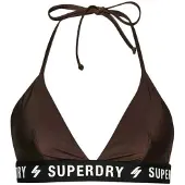Superdry Femme Haut de Bikini Triangle élastiqué Marron Taille: 44