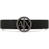 Armani Exchange pour femme. 9411180A87742520 Ceinture noire (65cm), Casuel, Synthétique, Imitation cuir