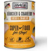 Mac'S 24x400g poulet & cranberry nourriture pour chien humide