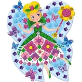 Janod Kit de mosaïque Princesses et fées Jouets créatifs