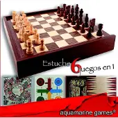 Aquamarine Jeu De Société 6 En 1
