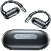 Awei Casque Bluetooth 5.4 Ows T93 + Station d'accueil Noir/Noir