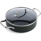 Dagelijkse Kost stoofpan met keramische antikleeflaag met deksel 28cm (CC008069001), Poêle + casserole, Noir