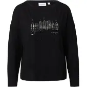 Comma T-shirt noir / blanc