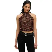 Superdry Femme Haut à dos nu en Jacquard Black Taille: 40