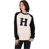 Hurley Out Run Raglan Long Sleeve T-shirt Beige XS Femme