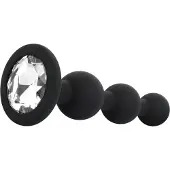 EasyToys Online Only - plug anal perlé - silicone noir