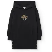 Boboli Fleece Flame Long Sleeve Dress Noir 10 Years Fille