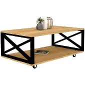 Wellhome Side Table 98x33.6x60 Cm Marron