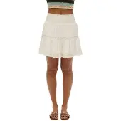 Superdry Ibiza Lace Mix Short Skirt Blanc 2XS Femme