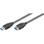 Microconnect USB 3.0 - Rallonge de câble USB - USB type A (F) pour USB type A (M) - USB 3.0 - 5 m - noir