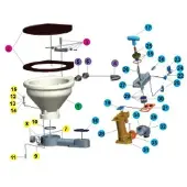 Lalizas Kit A Major Service Kit Set Blanc For Manual Toilet LT-I
