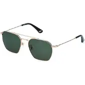 Police Splr72-56300y Sunglasses Doré Green/CAT3 Homme