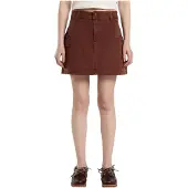 Dickies River Ranch Mini Skirt Marron 2XS Femme