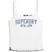 Superdry Ath Ess Graphic Pointele Sleeveless T-shirt Blanc M Femme