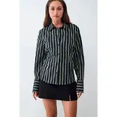 Balmohk Stripes Long Sleeve Shirt Vert XS Femme