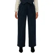 Superdry Pantalon à pince bleu foncé / blanc