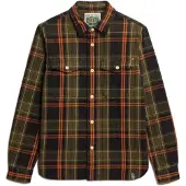 Superdry Homme Chemise à Carreaux Épaisse - The Merchant Store Green Taille: S