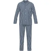Seidensticker Pyjama long bleu foncé / blanc