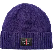 The Mountain Studio Cashmere Mix Cross Logo Beanie Violet