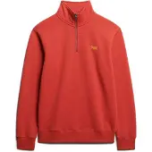 Superdry Homme Sweatshirt Demi-zip Essential Logo Orange Taille: M