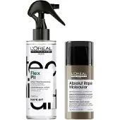 L'Oréal Professionnel Protect & Style Bundle: Tecni Art Flex Pli, Thermo-modelling Styling Hair Spray, Absolut Repair Molecular Leave-In Cream, 190ml & 100ml