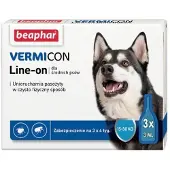 Beaphar Vermicon Line-On Dog M Gouttes de prévention contre les puces et les tiques pour chiens de taille moyenne 3x3 ml