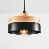LumenXL Suspension en bois avec bordure métallique - Evie