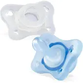 Chicco Physio Forma Mini Soft 0-2m tétine Blue/Transparent 2 pcs