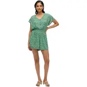 Superdry Printed Short Sleeve Romper Vert XS Femme
