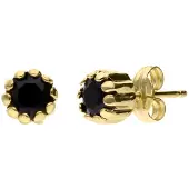 Lucardi Boucles d'oreilles 'Schick' or / noir