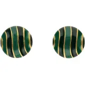 NAEMI Boucles d'oreilles or / vert / noir