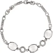 NAEMI Bracelet argent / blanc